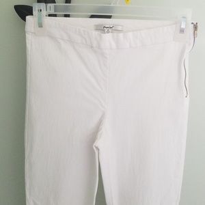 White stretchy pants